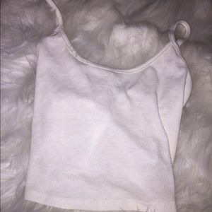 Lace up back crop top